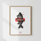 Bored Yazılı Japon Tarzı Modern Balık Posteri