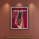 Call Me Please Y2K Retro Cep Telefonu Posteri