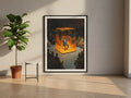 Der Mann in der Glaskiste Surreales Dark Art Poster