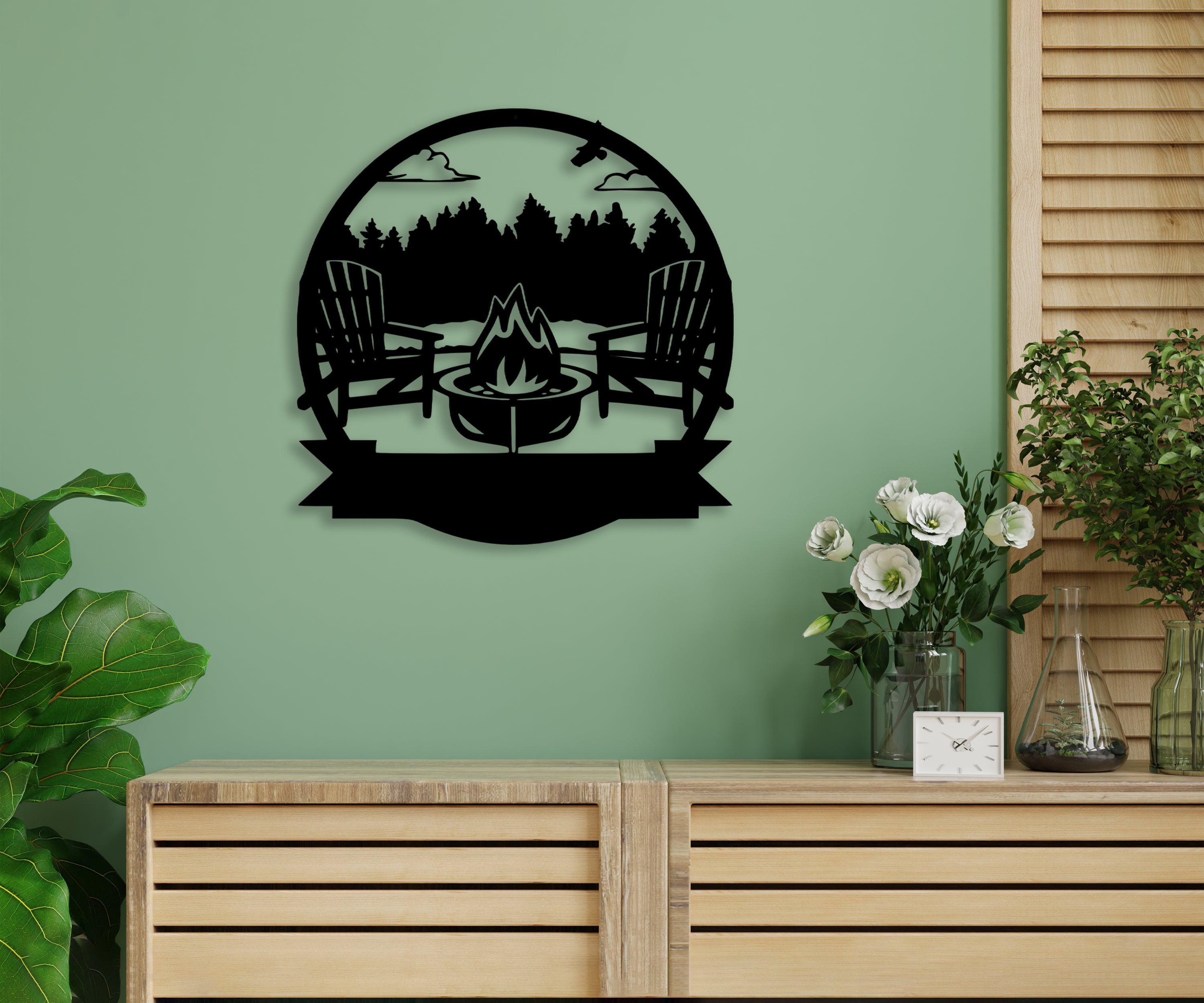 Kişiye Özel Kamp Ateşi Duvar Dekoru