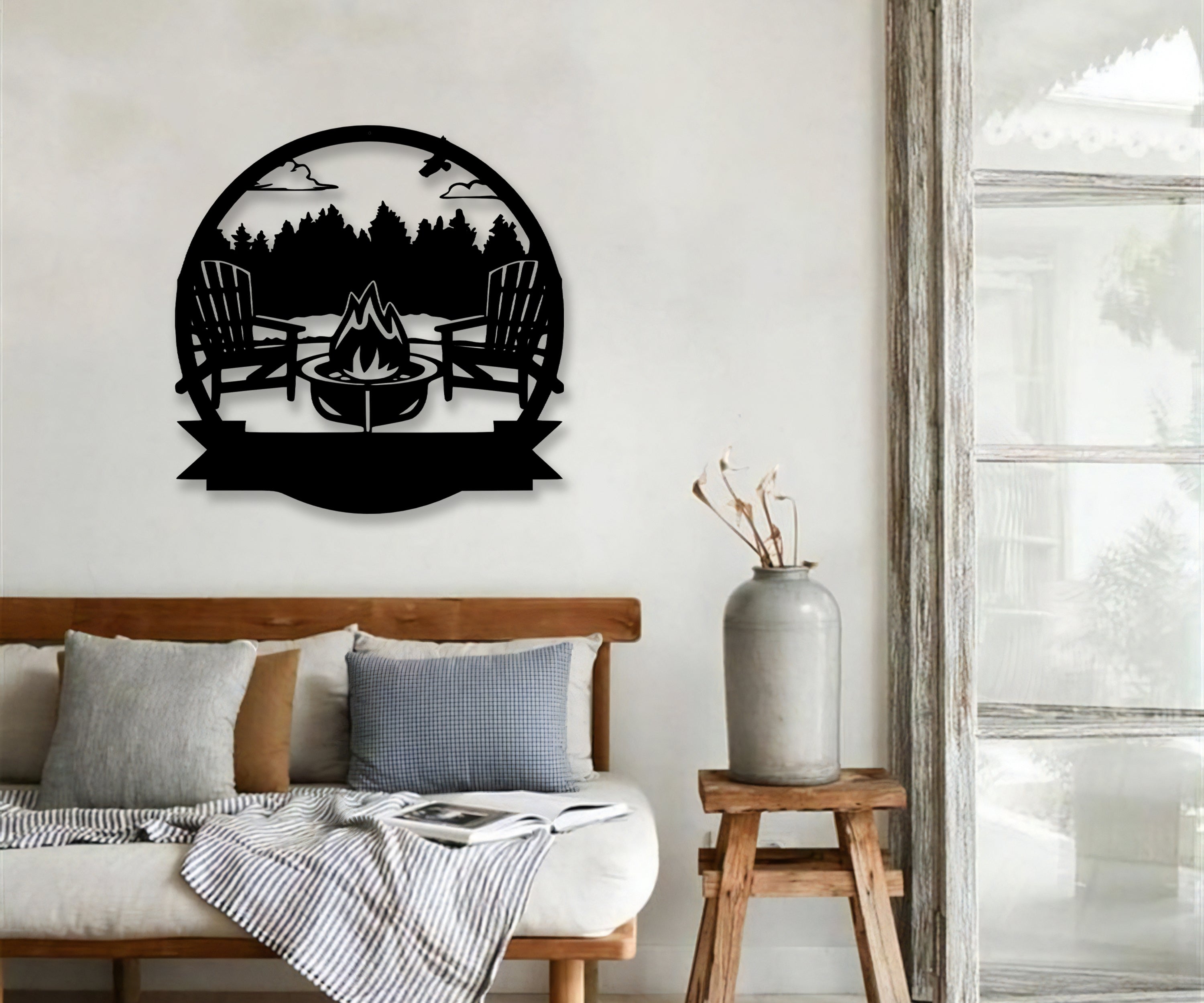 Kişiye Özel Kamp Ateşi Duvar Dekoru