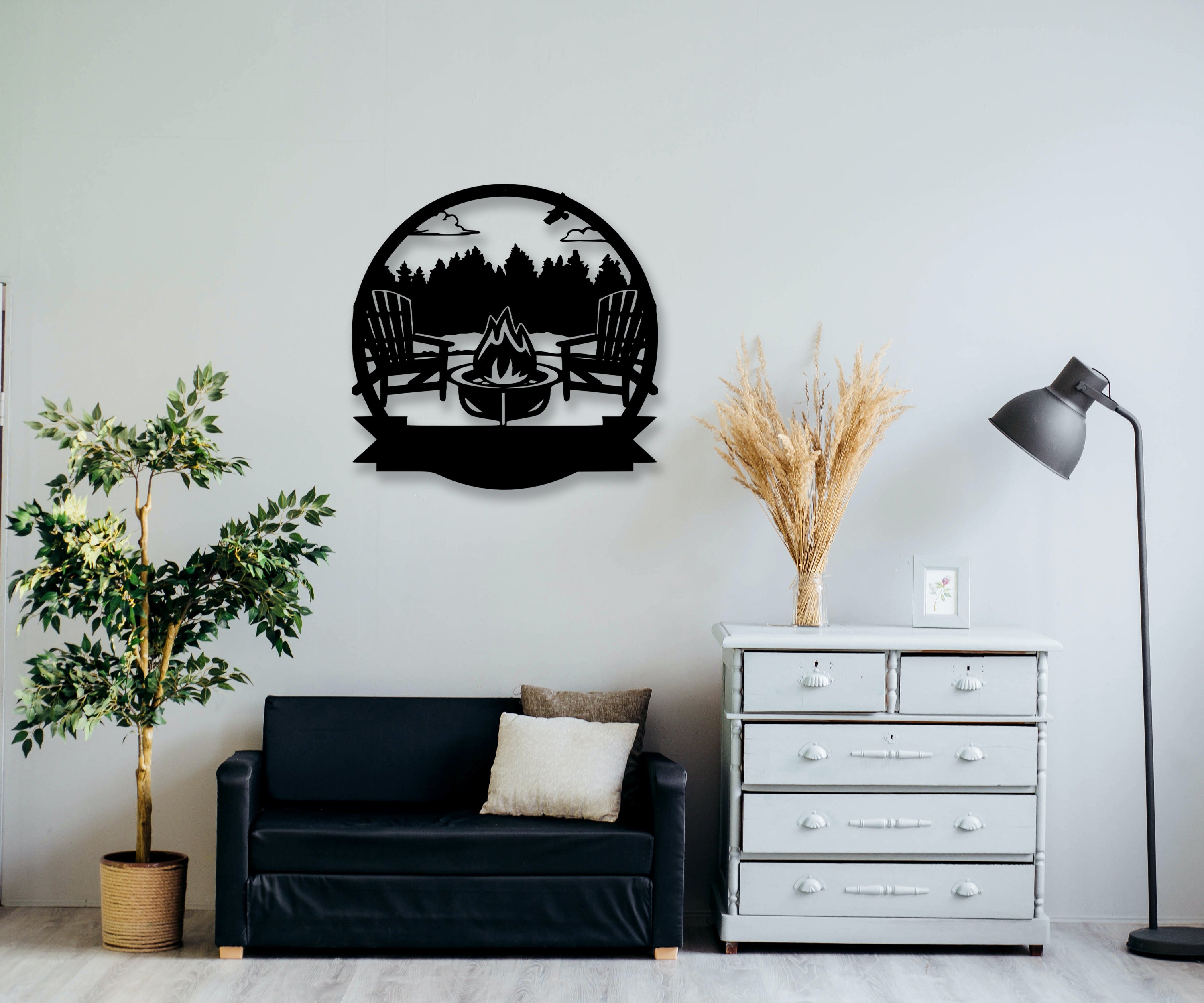 Kişiye Özel Kamp Ateşi Duvar Dekoru