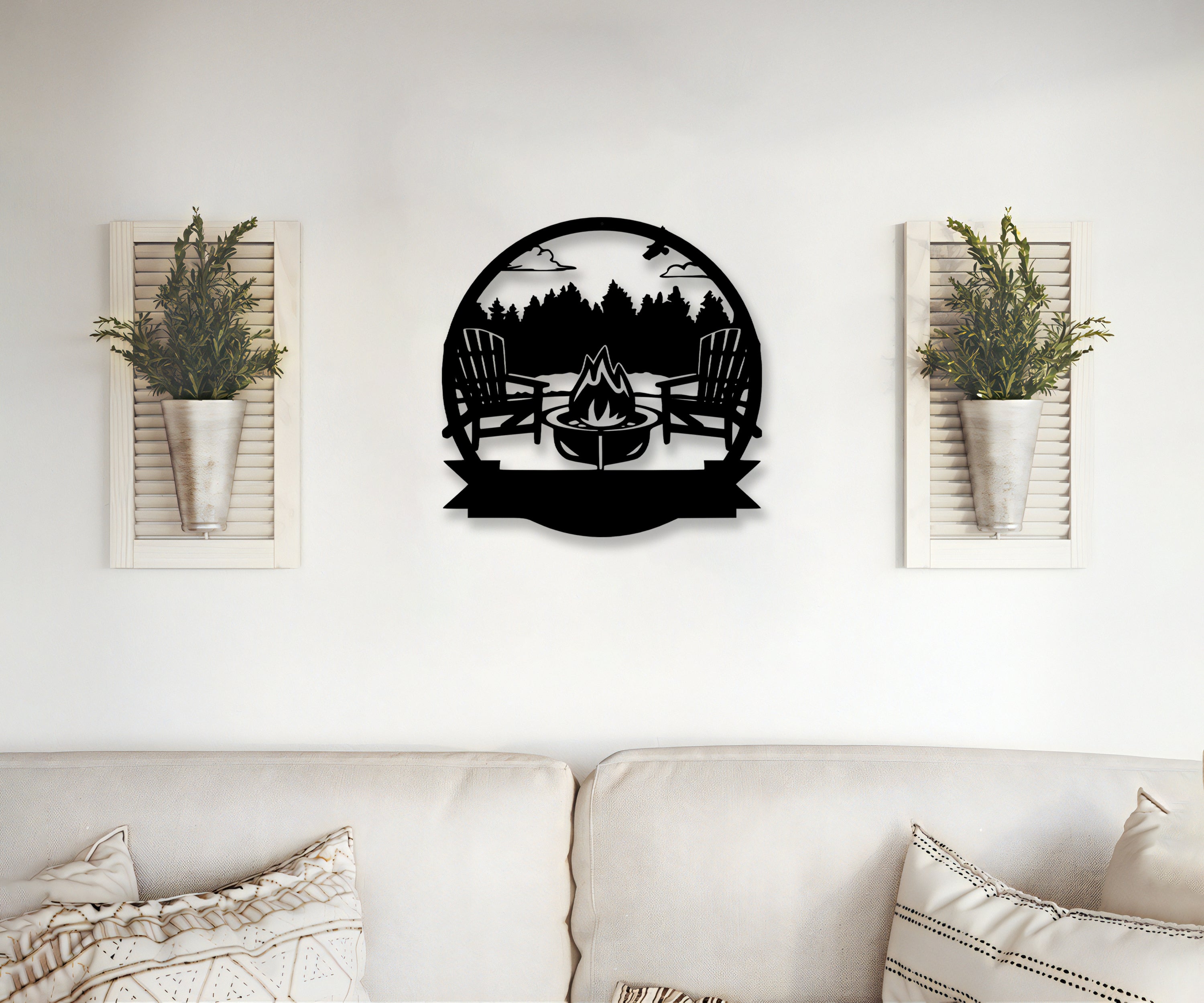 Kişiye Özel Kamp Ateşi Duvar Dekoru