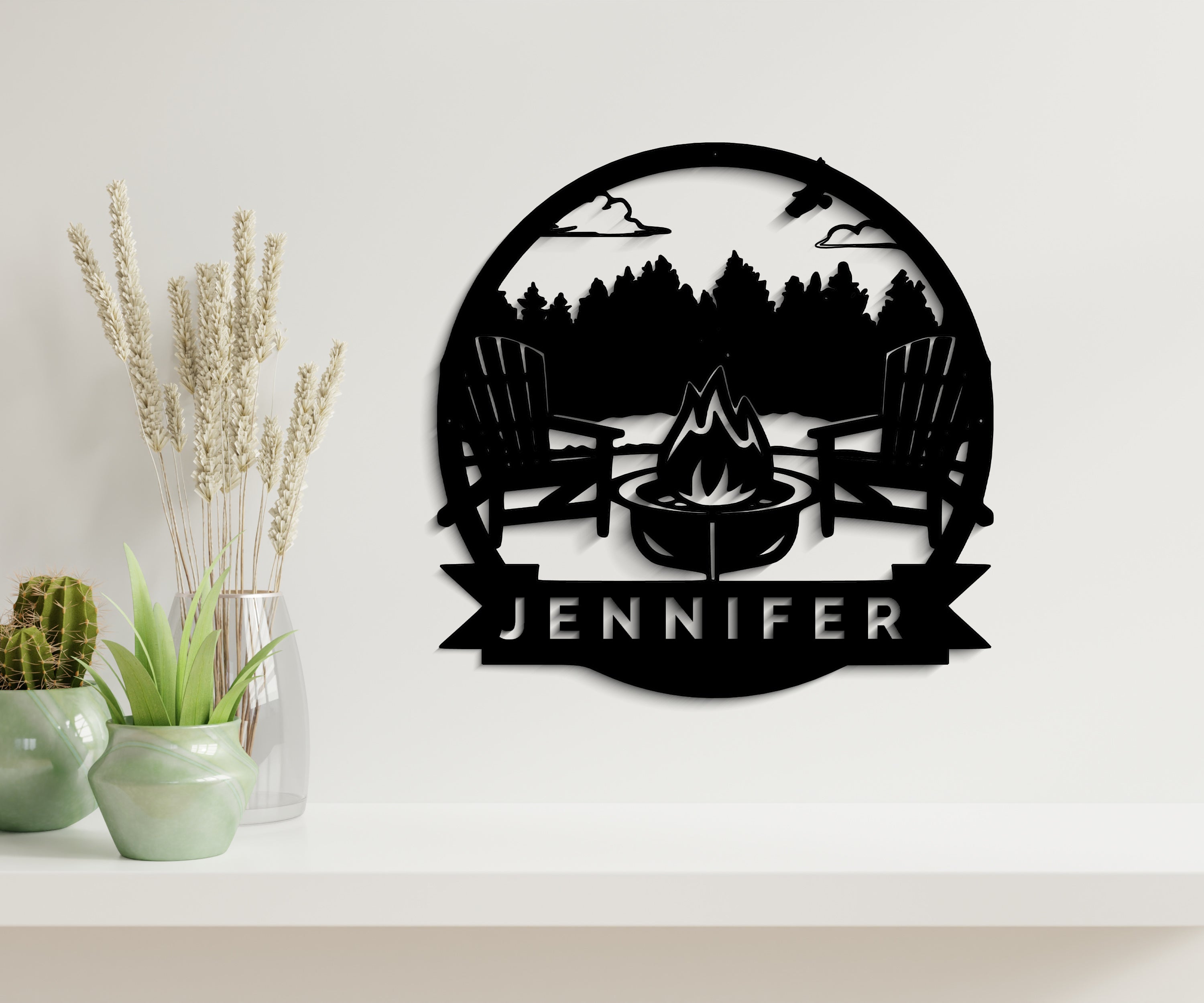 Kişiye Özel Kamp Ateşi Duvar Dekoru