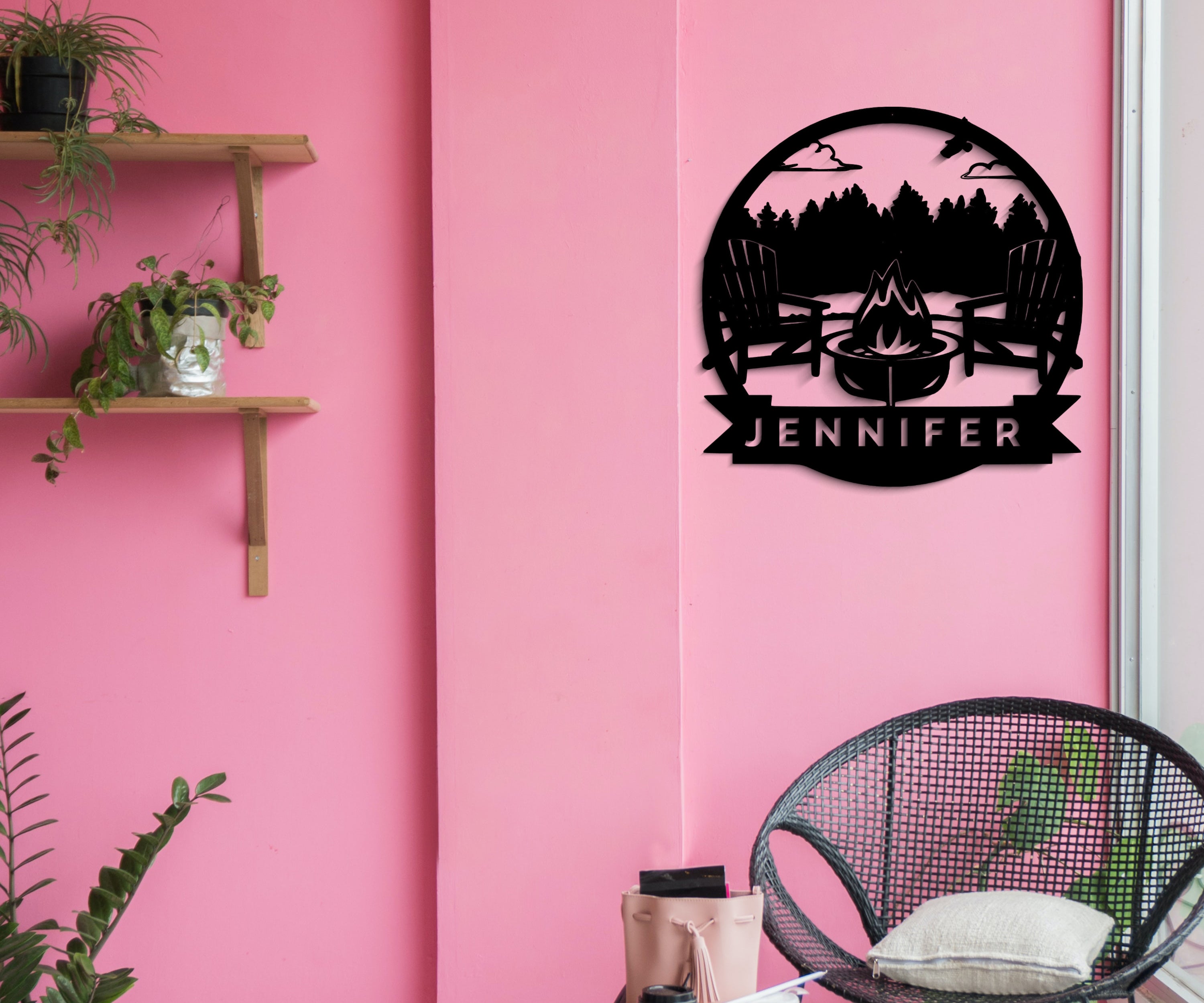 Kişiye Özel Kamp Ateşi Duvar Dekoru