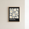 Retro Blumenposter mit Kamillenmuster