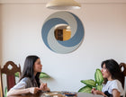 Chromium Detailed Decorative Round Wall Mirror
