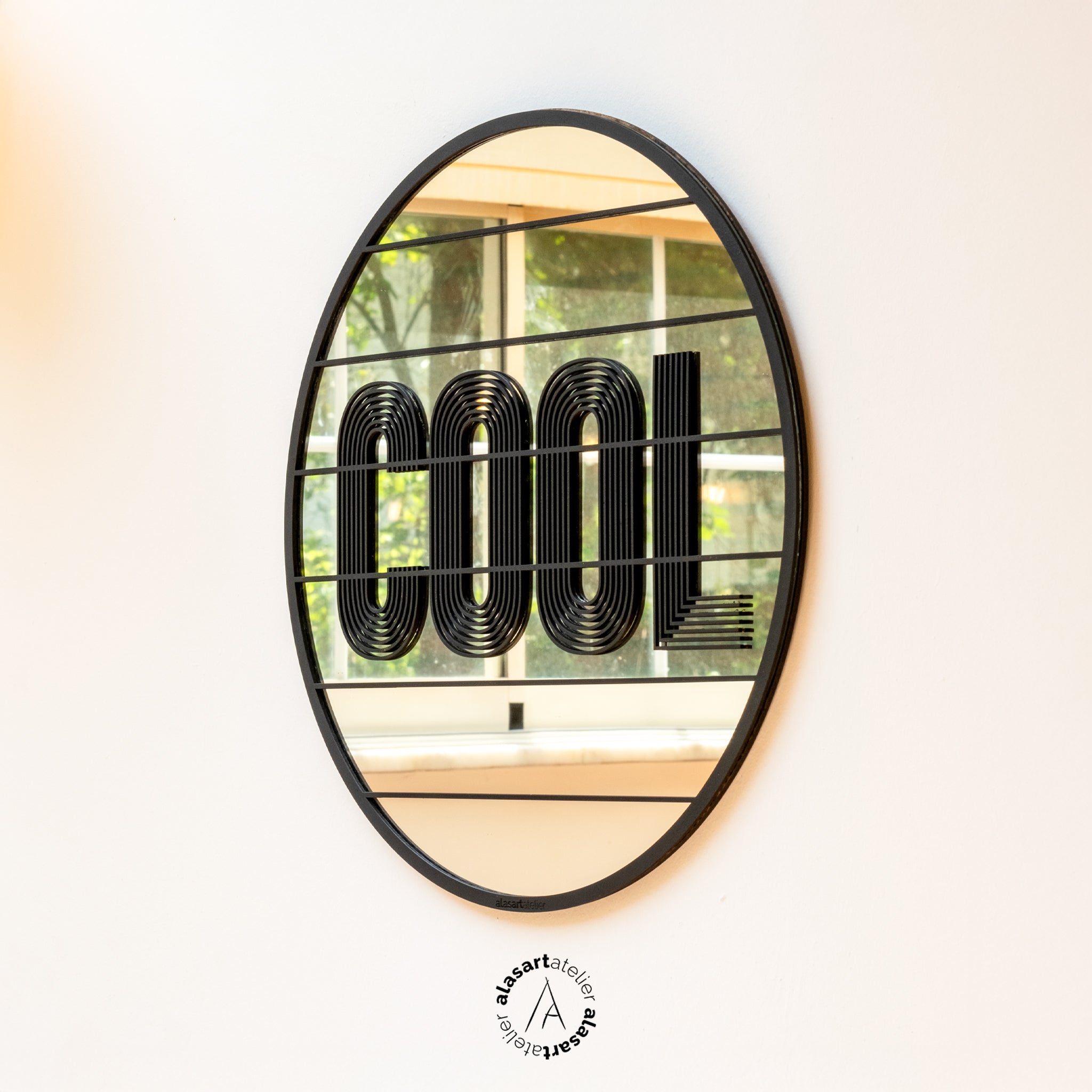 COOL yuvarlak duvar aynası, modern salon ve antre dekorasyonu için dekoratif ayna