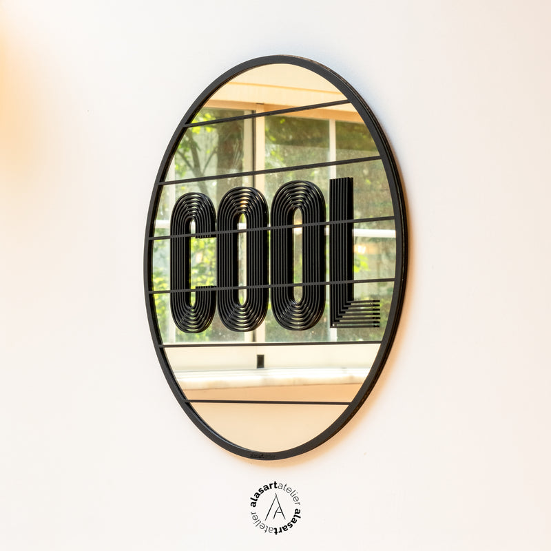 COOL yuvarlak duvar aynası, modern salon ve antre dekorasyonu için dekoratif ayna