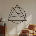 Circle and Triangle Geometric Wall Decor