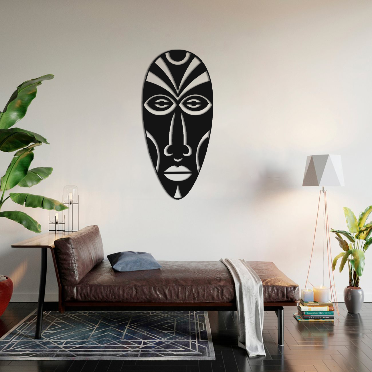 Afrika Maskesi Ahşap Duvar Dekoru