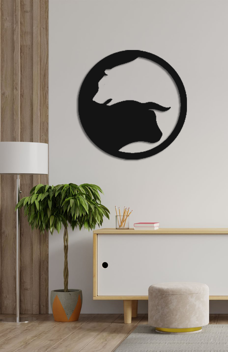 Boğa & Ayı Trader Duvar Dekoru