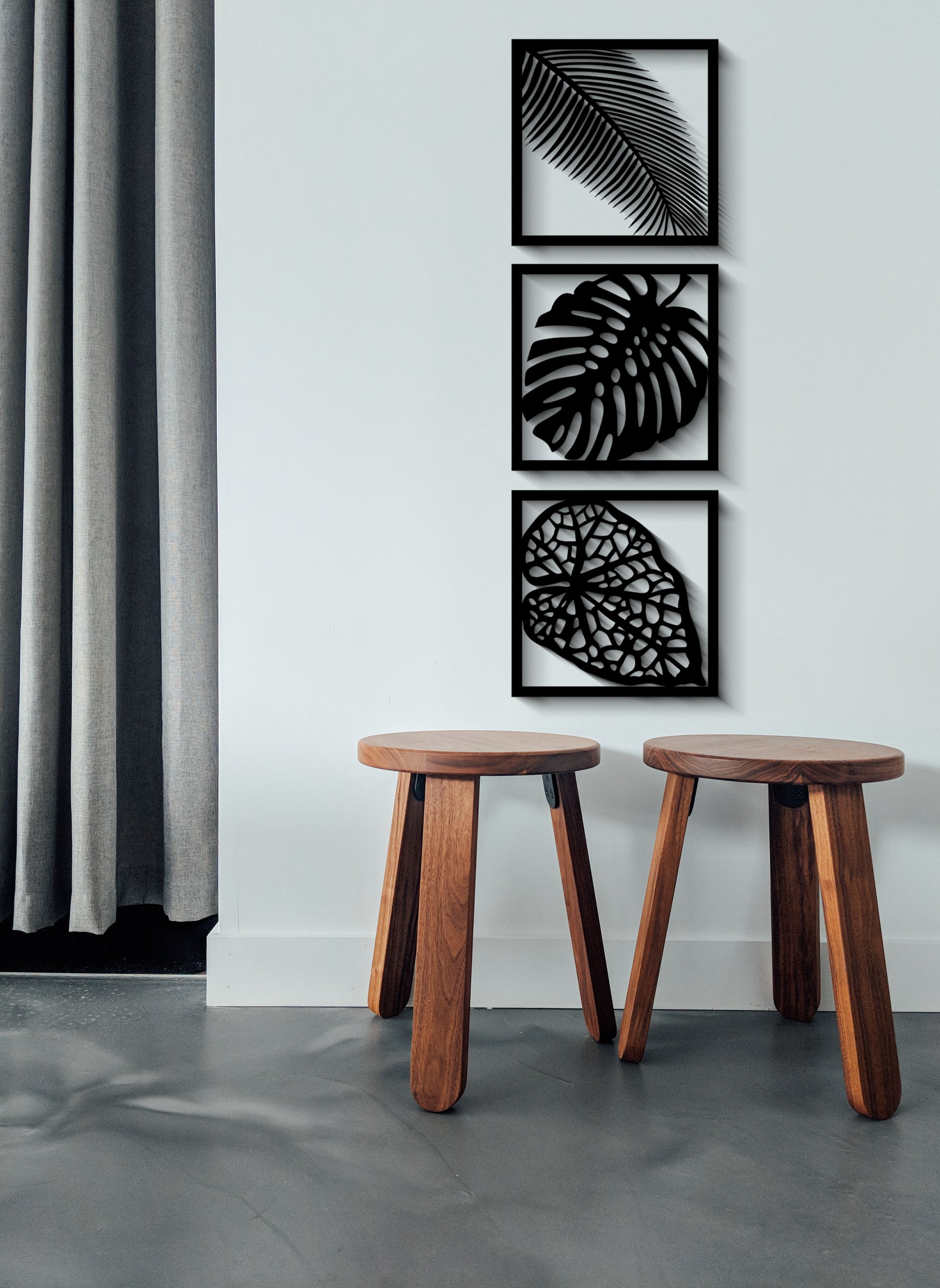 3’lü Yaprak Duvar Dekoru Seti