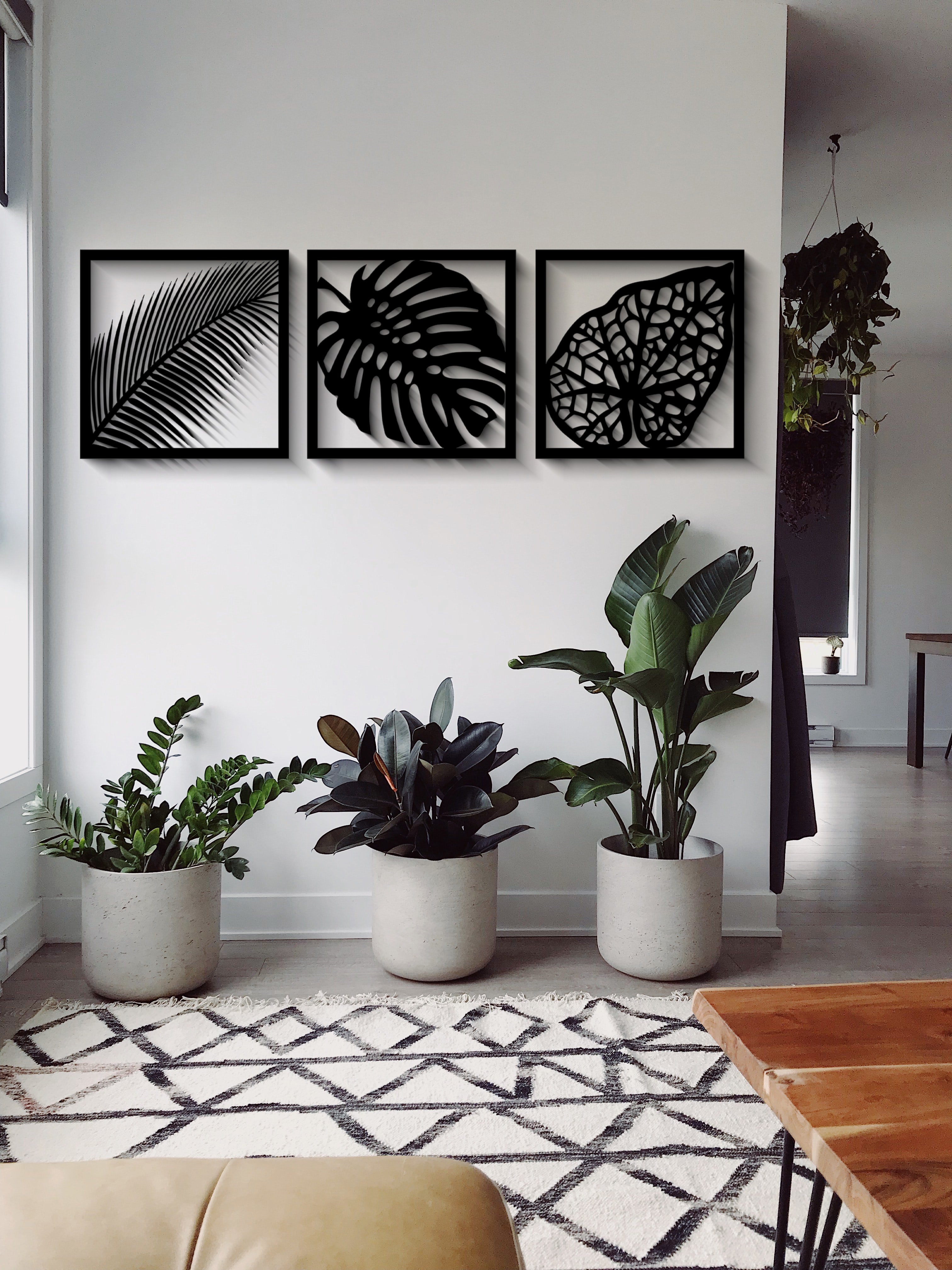 3’lü Yaprak Duvar Dekoru Seti