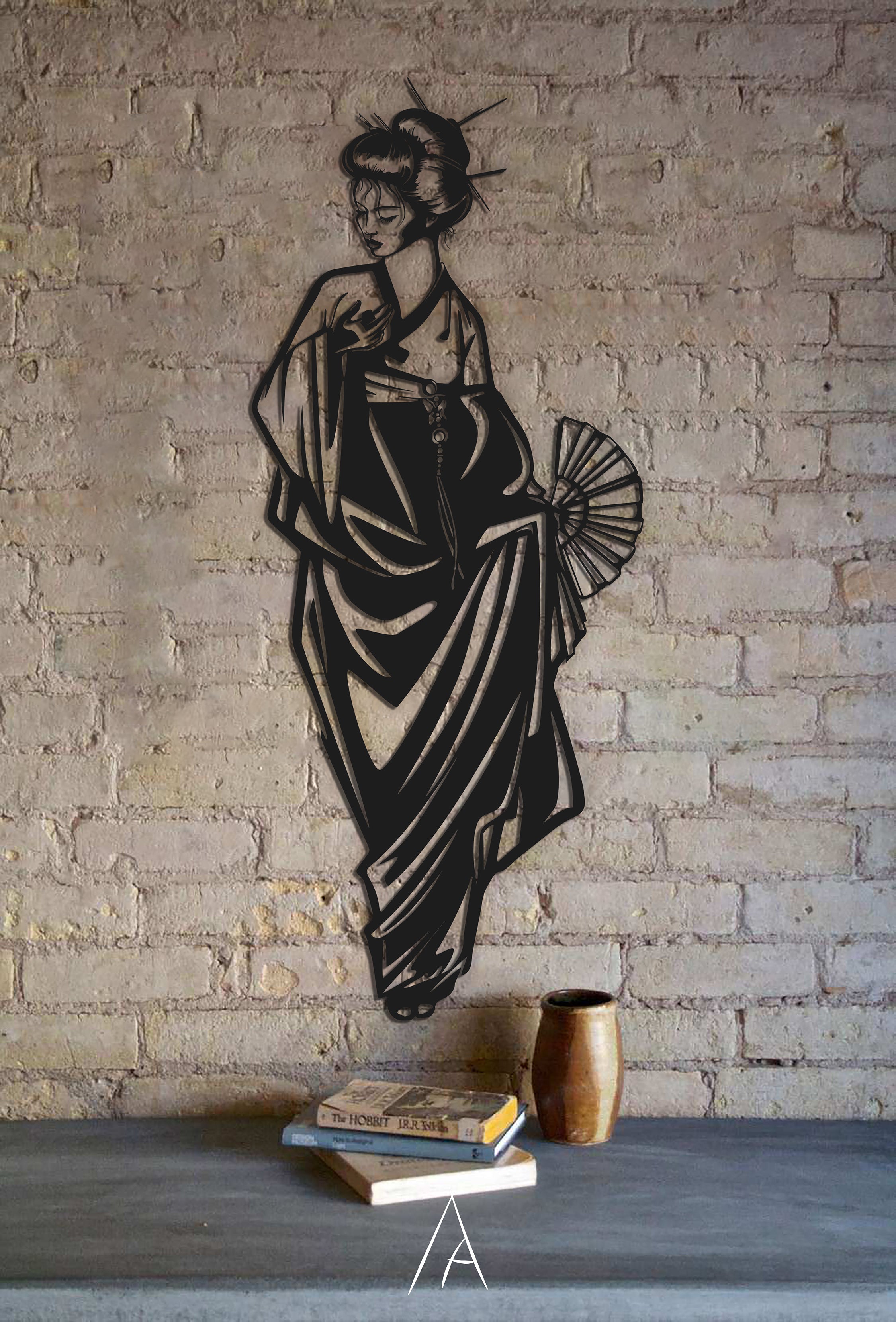 Geisha Ahşap Duvar Dekoru