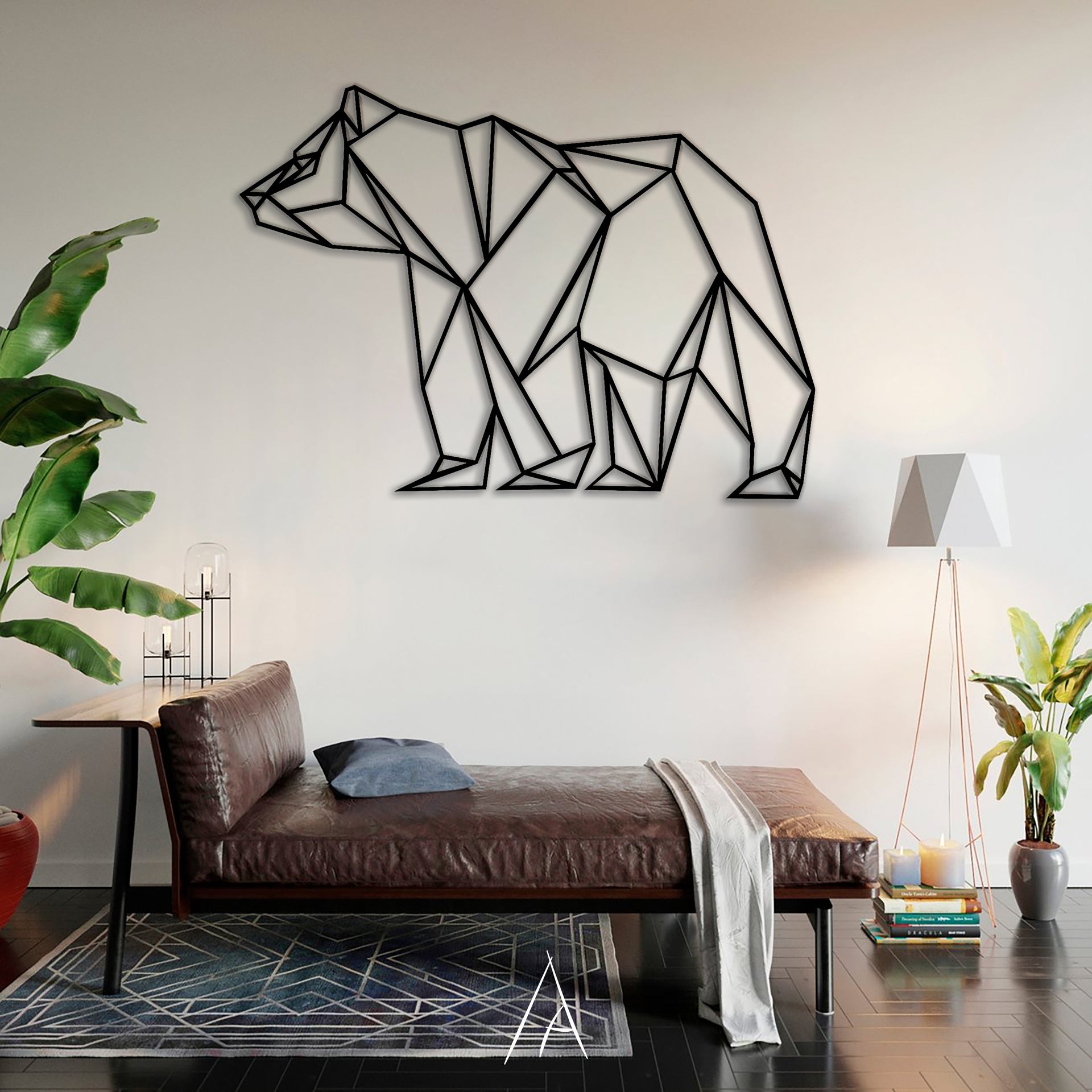 Geometric Bear Wall Decor