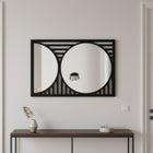 Geometric Circle & Half-Circle Wall Mirror