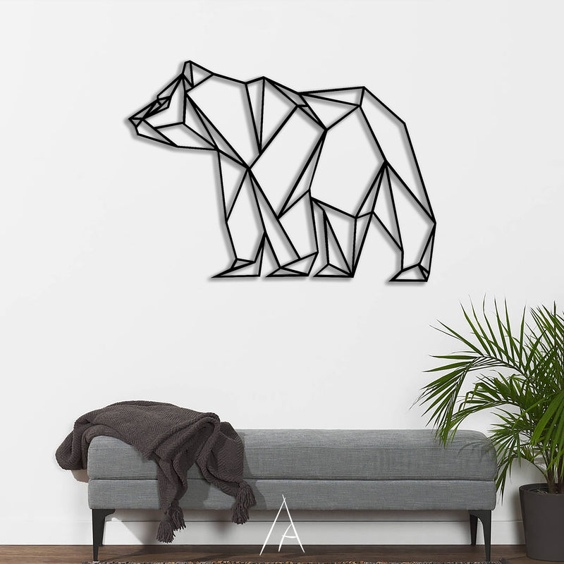 Geometrik Ayı Duvar Dekoru