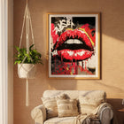 Graffiti Style Pop Art Red Lip Poster