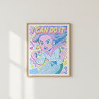 I Can Do It Retro Anime Tarzı Pastel Motivasyon Posteri