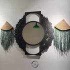 Mandala-Muster Holz Wandspiegel