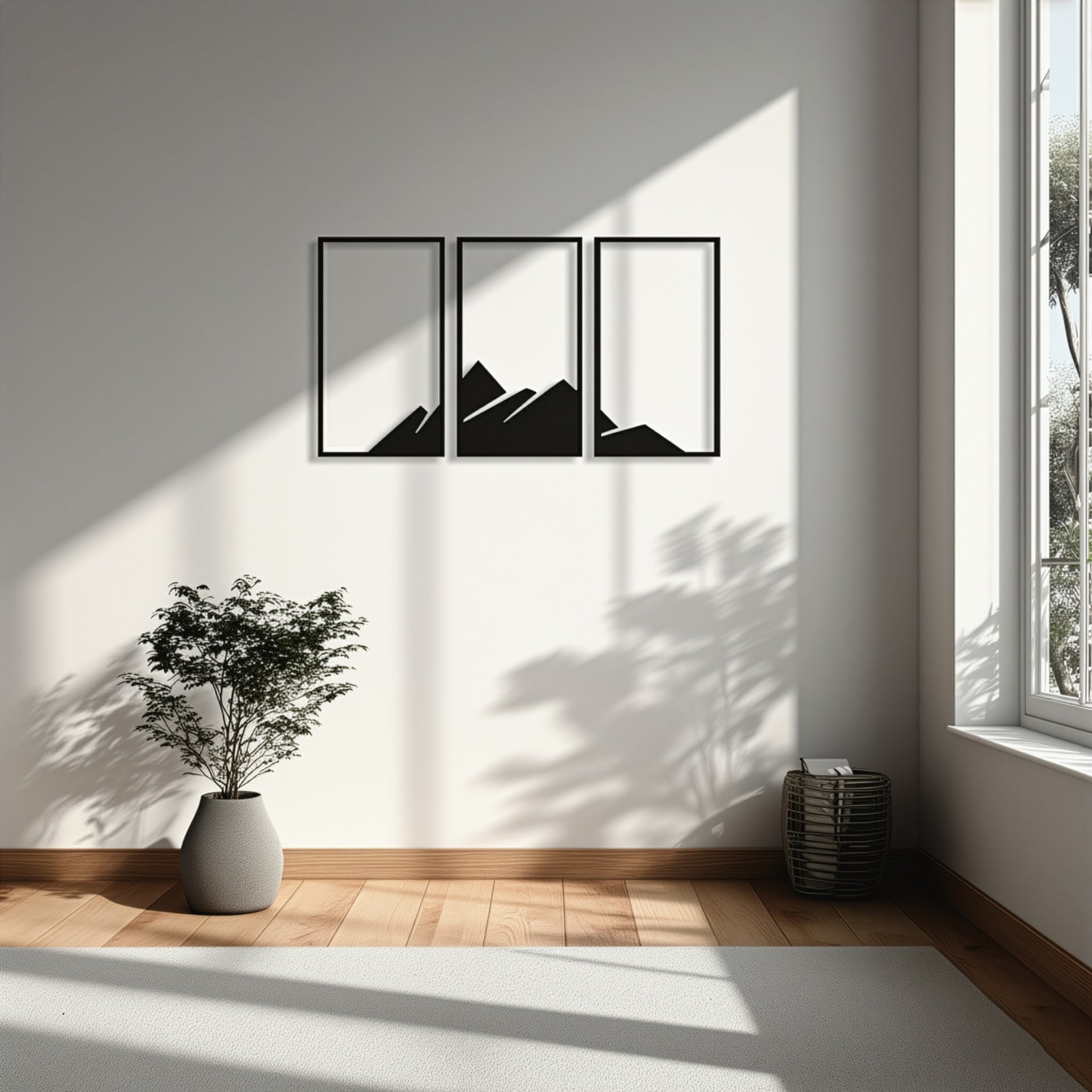 Geometric Mountains 3-Piece Wall Decor Set