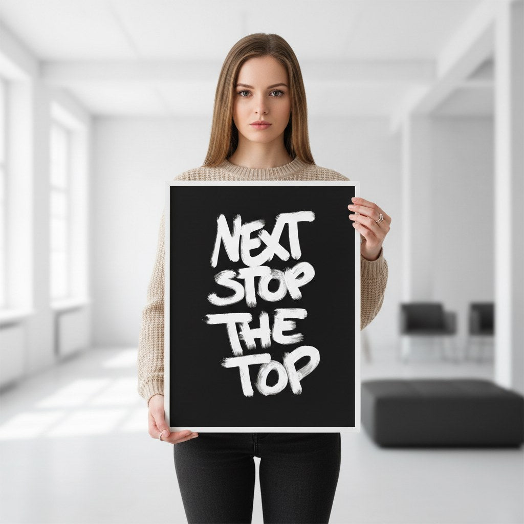 Next stop the top posteri elde tutulurken ölçek gösterimi