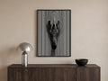 Optical Illusion Zebra Portrait Black and White Poster