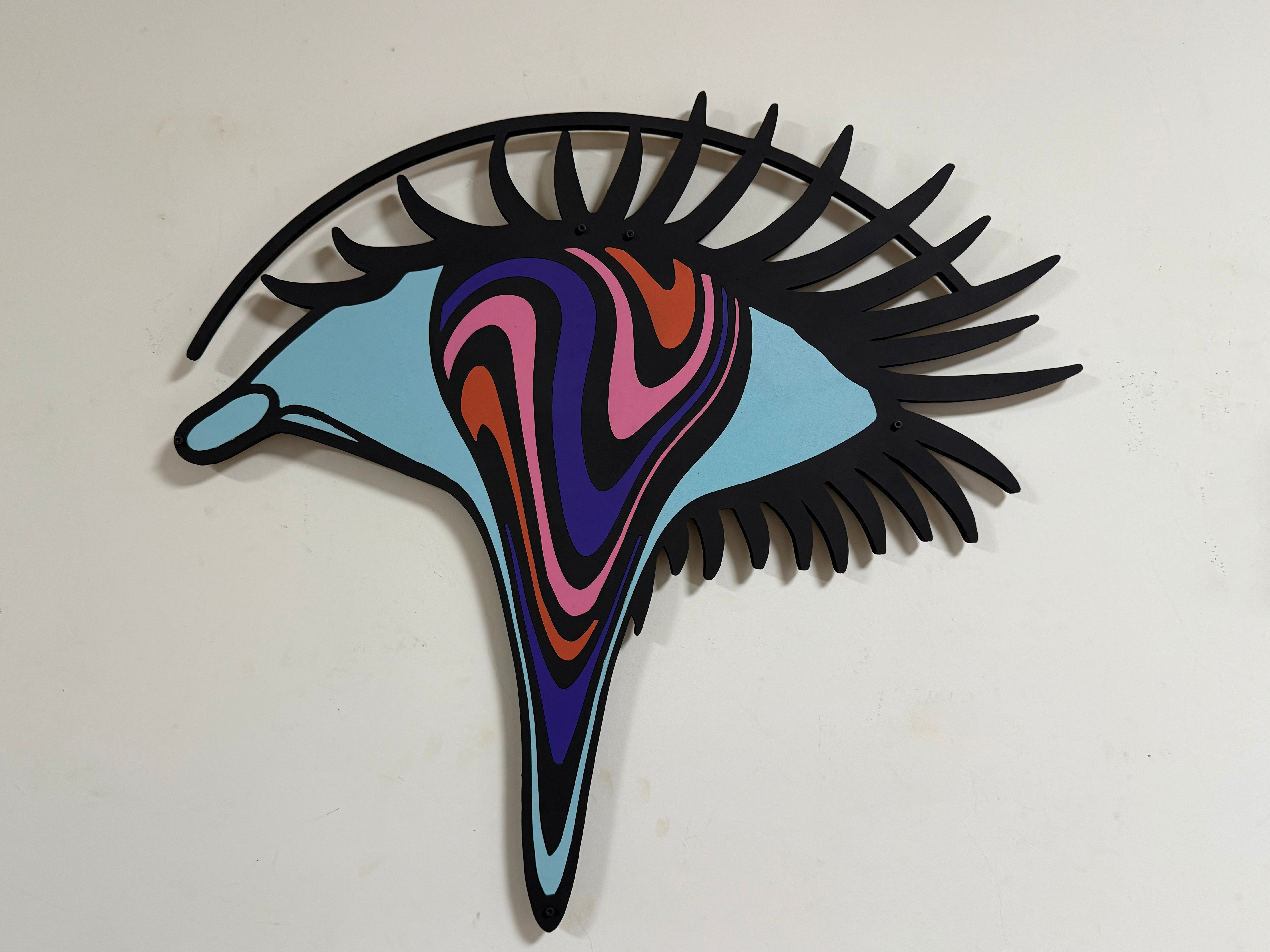 Renkli Saykodelik Göz Duvar Dekoru - Çok Katmanlı