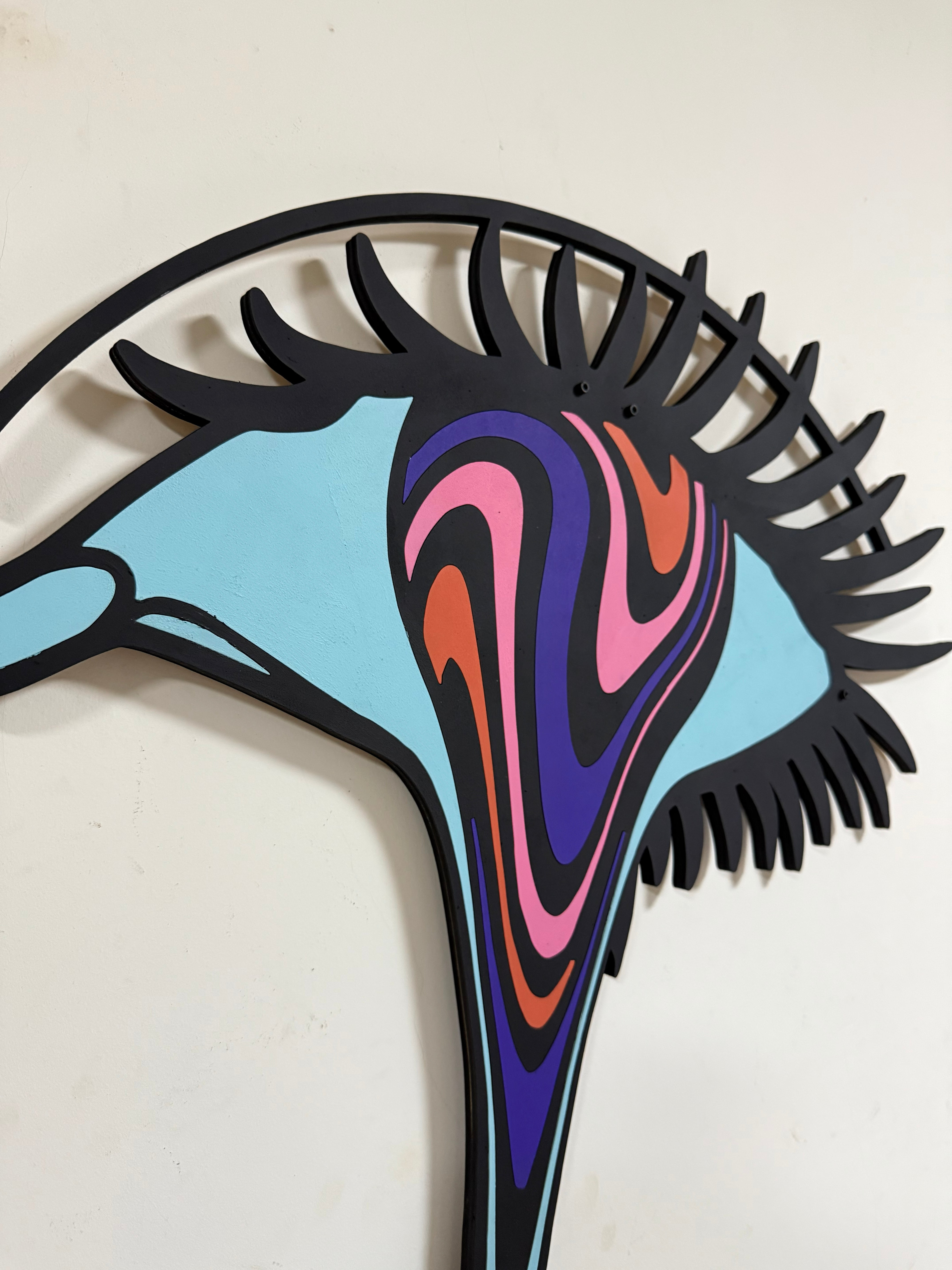 Renkli Saykodelik Göz Duvar Dekoru - Çok Katmanlı