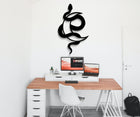 Moon and Snake Wooden Wall Decor