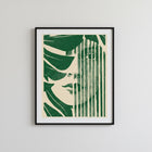 Yeşil Soyut Kadın Portresi Modern Sanat Posteri