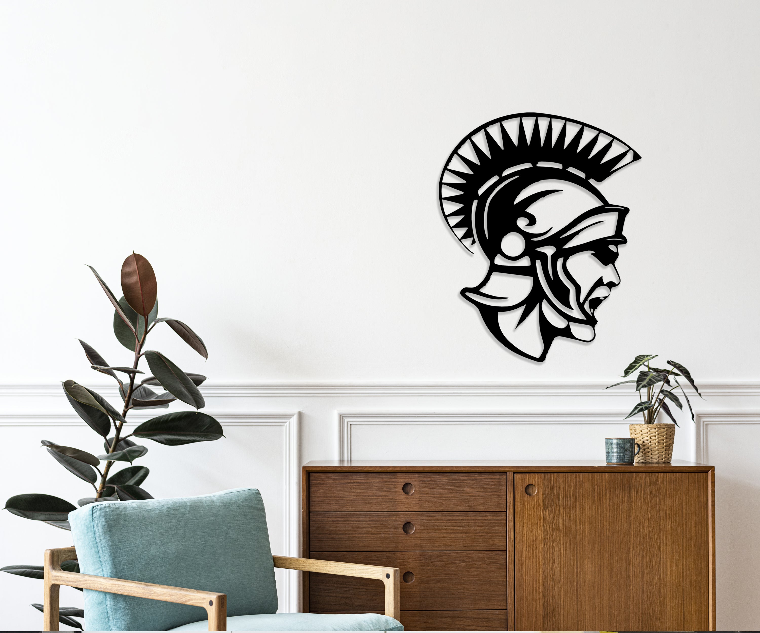 Spartan Gladyatör Ahşap Duvar Dekoru