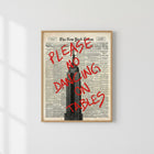 Please No Dancing On Tables Vintage Gazete Posteri