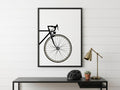 Klassisches Rennrad-Vorderrad Minimalistisches Poster