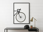 Klasik Yarış Bisikleti Ön Tekerlek Minimalist Posteri
